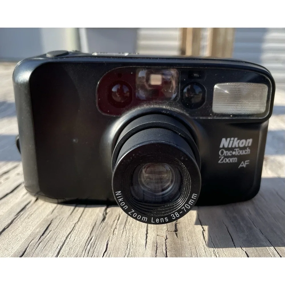 Nikon One Touch Zoom AF 35mm Film Camera - Tested Zoom Works - Flash NOT Working